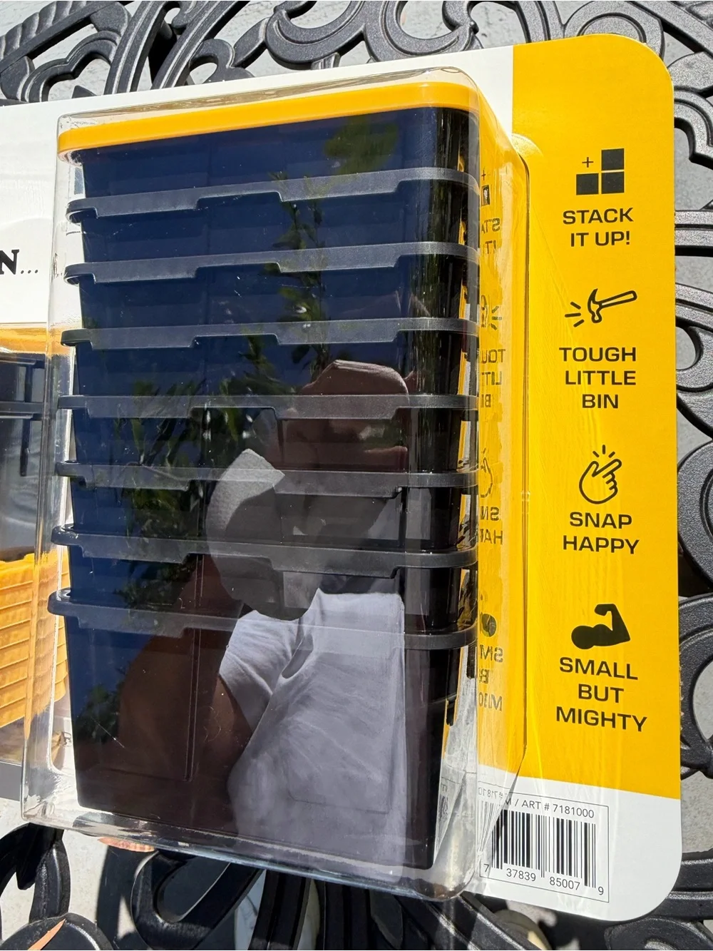 GreenMade Mini Bin 10-Pack - Black with Yellow Lids
